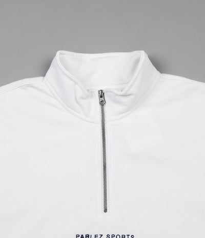 Parlez Bar 1/4 Zip Sweatshirt - White