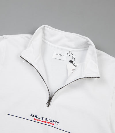 Parlez Bar 1/4 Zip Sweatshirt - White