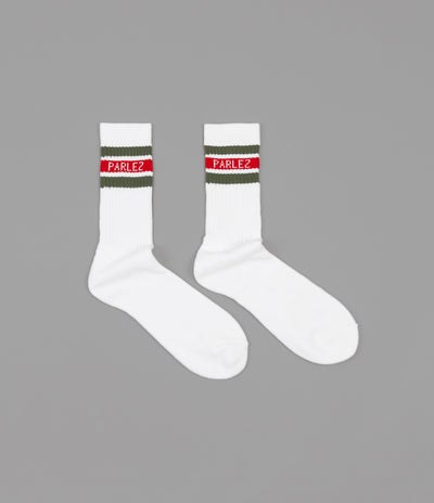 Parlez Block 2 Tone Socks - Red