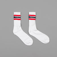 Parlez Block Socks - White / Navy / Red thumbnail