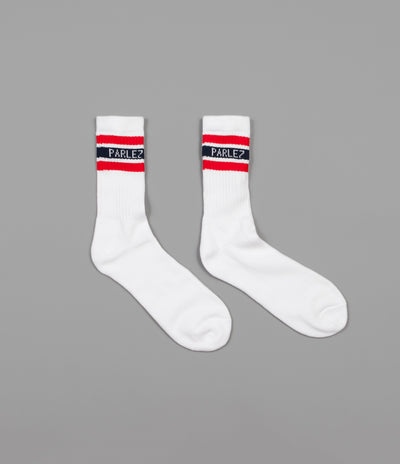 Parlez Block Socks - White / Navy / Red