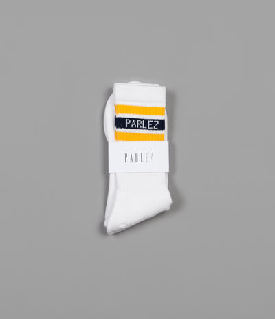 Parlez Block Socks - White / Navy / Yellow