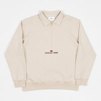 Parlez Cardinal 1/4 Zip Sweatshirt - Ecru thumbnail