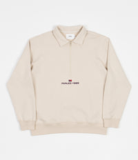 Parlez Cardinal 1/4 Zip Sweatshirt - Ecru