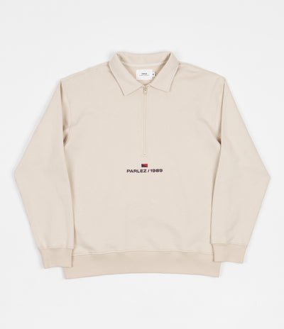 Parlez Cardinal 1/4 Zip Sweatshirt - Ecru