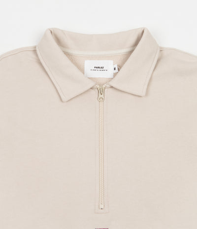 Parlez Cardinal 1/4 Zip Sweatshirt - Ecru