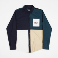 Parlez Colour Block Shirt - Ecru thumbnail