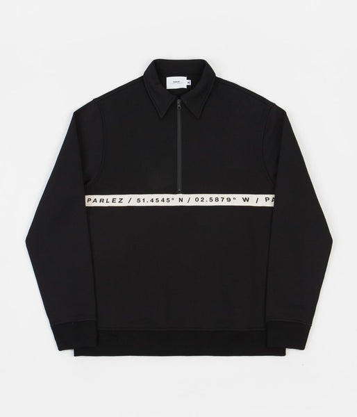 Parlez Farr Quarter Zip Sweatshirt - Black | Flatspot