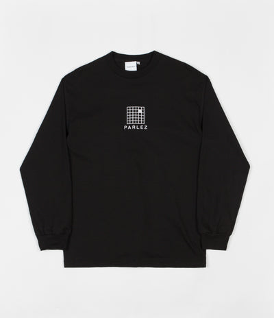 Parlez Grid Long Sleeve T-Shirt - Black