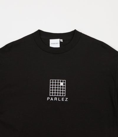 Parlez Grid Long Sleeve T-Shirt - Black