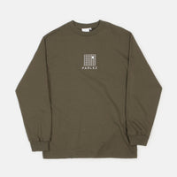 Parlez Grid Long Sleeve T-Shirt - Khaki thumbnail