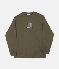 Parlez Grid Long Sleeve T-Shirt - Khaki