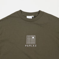 Parlez Grid Long Sleeve T-Shirt - Khaki thumbnail