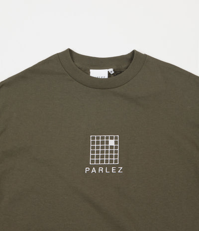 Parlez Grid Long Sleeve T-Shirt - Khaki