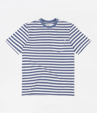 Parlez Heavy Stripe Pocket T-Shirt - Dusty Blue