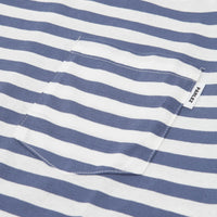 Parlez Heavy Stripe Pocket T-Shirt - Dusty Blue thumbnail