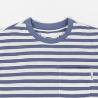 Parlez Heavy Stripe Pocket T-Shirt - Dusty Blue thumbnail