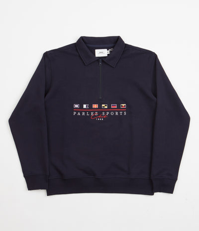 Parlez Jennings 1/4 Zip Sweatshirt - Navy