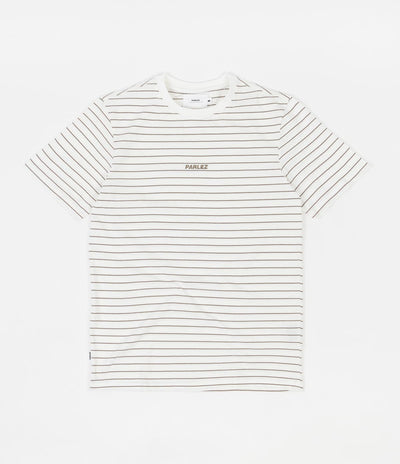 Parlez Ladsun Thin Stripe T-Shirt - White / Tan