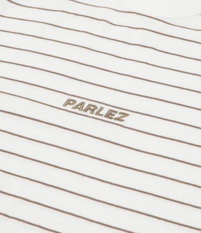 Parlez Ladsun Thin Stripe T-Shirt - White / Tan