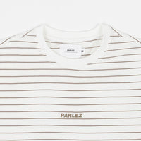 Parlez Ladsun Thin Stripe T-Shirt - White / Tan thumbnail