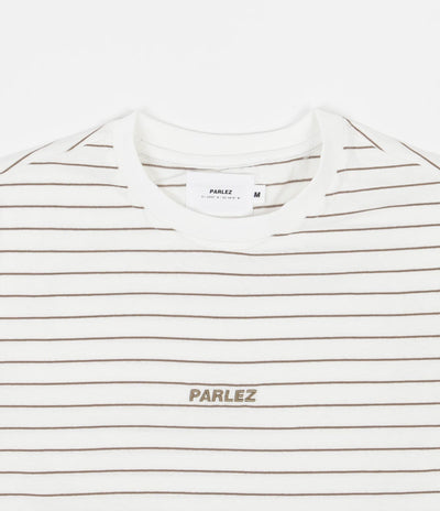 Parlez Ladsun Thin Stripe T-Shirt - White / Tan