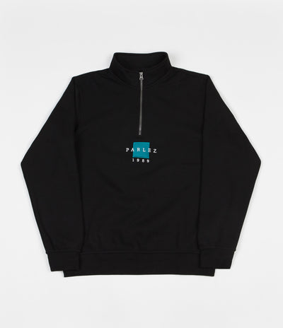 Parlez Mavar 1/4 Zip Sweatshirt - Black