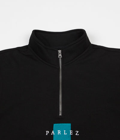 Parlez Mavar 1/4 Zip Sweatshirt - Black