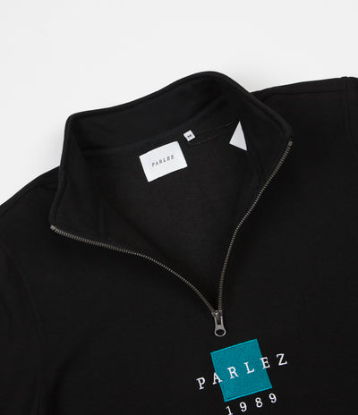 Parlez Mavar 1/4 Zip Sweatshirt - Black