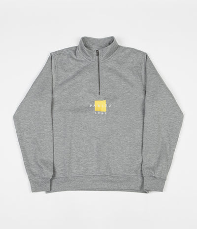 Parlez Mavar 1/4 Zip Sweatshirt - Heather Grey