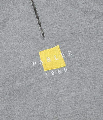 Parlez Mavar 1/4 Zip Sweatshirt - Heather Grey