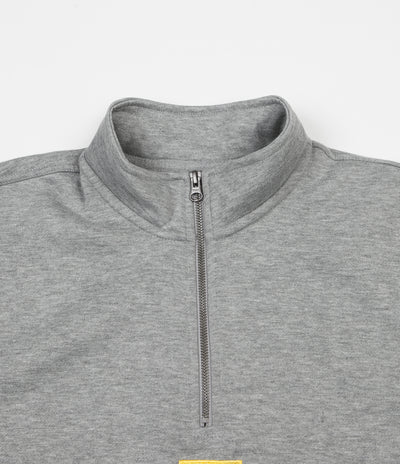 Parlez Mavar 1/4 Zip Sweatshirt - Heather Grey