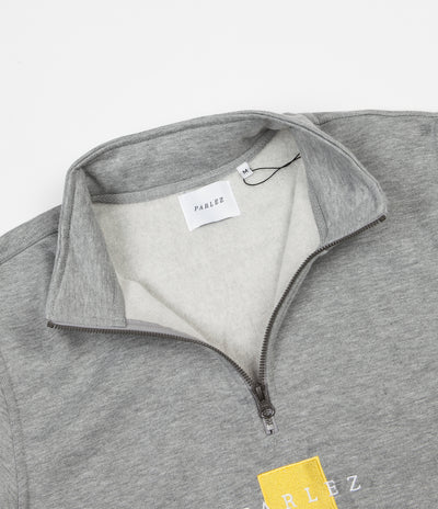 Parlez Mavar 1/4 Zip Sweatshirt - Heather Grey