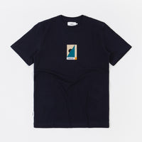 Parlez Radial Organic T-Shirt - Navy thumbnail