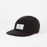 Parlez Signet Fleece 5 Panel Cap - Black thumbnail