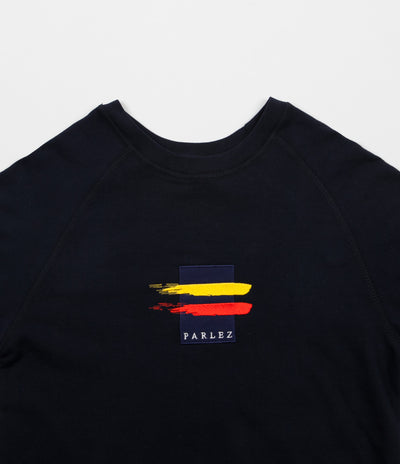 Parlez Stripe Crewneck Sweatshirt - Navy