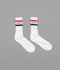 Parlez Stripe Socks - White / Red / Black