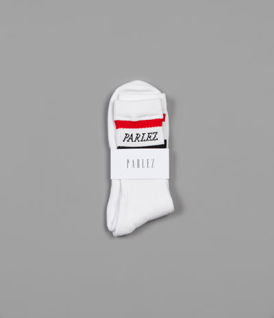 Parlez Stripe Socks - White / Red / Black