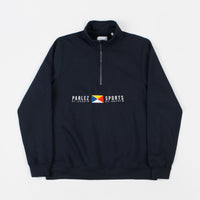 Parlez Tjalk 1/4 Zip Sweatshirt - Navy thumbnail