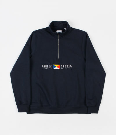 Parlez Tjalk 1/4 Zip Sweatshirt - Navy