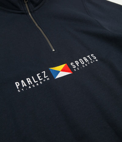 Parlez Tjalk 1/4 Zip Sweatshirt - Navy