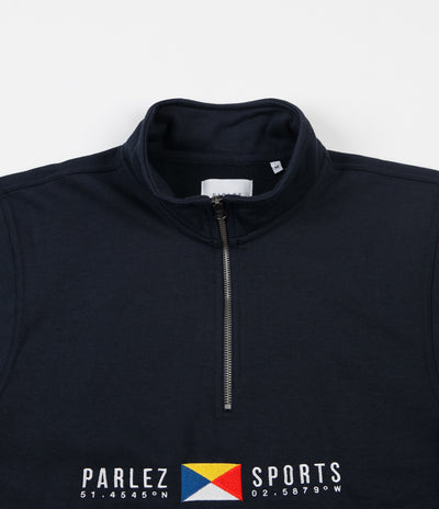 Parlez Tjalk 1/4 Zip Sweatshirt - Navy