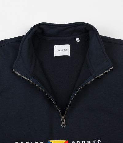 Parlez Tjalk 1/4 Zip Sweatshirt - Navy