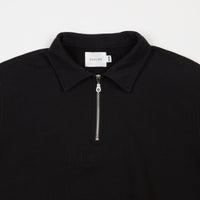 Parlez Tonal Heavyweight 1/4 Zip Sweatshirt - Black thumbnail