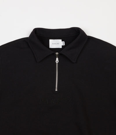 Parlez Tonal Heavyweight 1/4 Zip Sweatshirt - Black