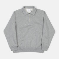 Parlez Tonal Heavyweight 1/4 Zip Sweatshirt - Heather Grey thumbnail