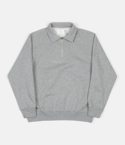 Parlez Tonal Heavyweight 1/4 Zip Sweatshirt - Heather Grey