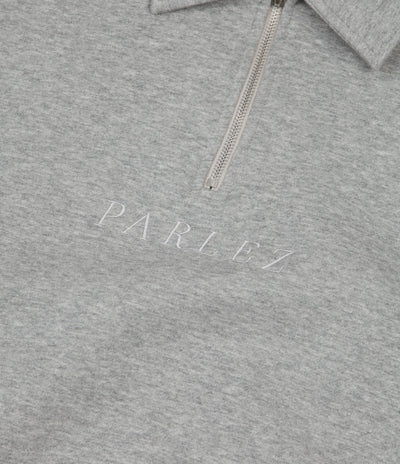 Parlez Tonal Heavyweight 1/4 Zip Sweatshirt - Heather Grey