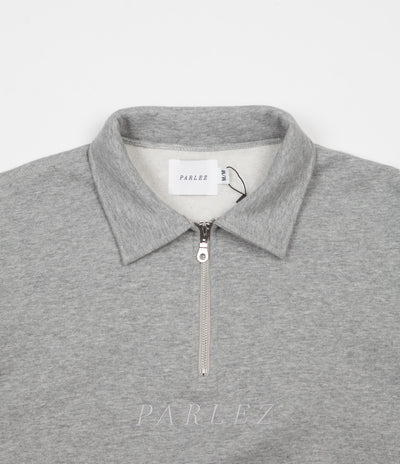 Parlez Tonal Heavyweight 1/4 Zip Sweatshirt - Heather Grey