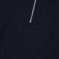 Parlez Tonal Heavyweight 1/4 Zip Sweatshirt - Navy thumbnail